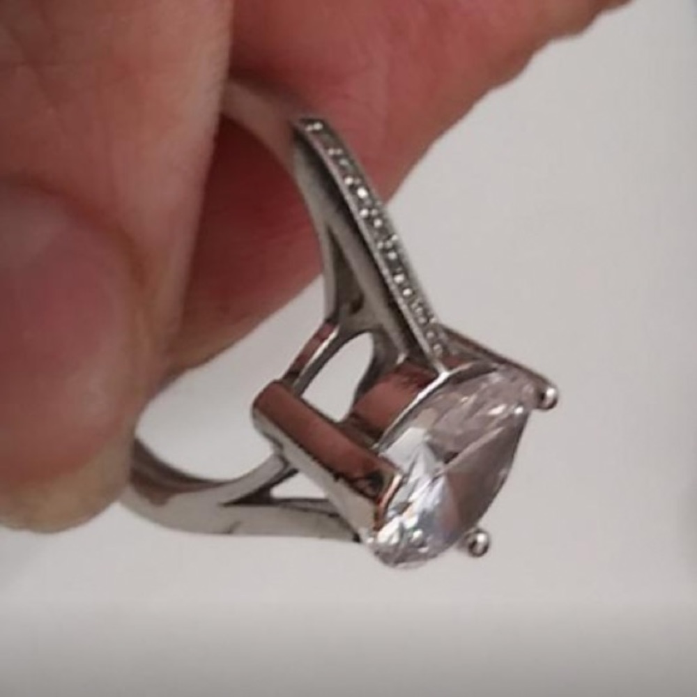 STAMPED 925 ENGAGEMENT WEDDING RING - Picture 6 of 6